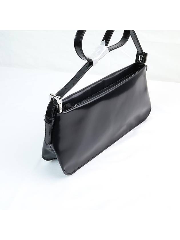 Patent Leather Shoulder Bag Black - BY FAR - BALAAN 7