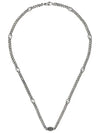 Thin Interlocking G Necklace Silver - GUCCI - BALAAN 1