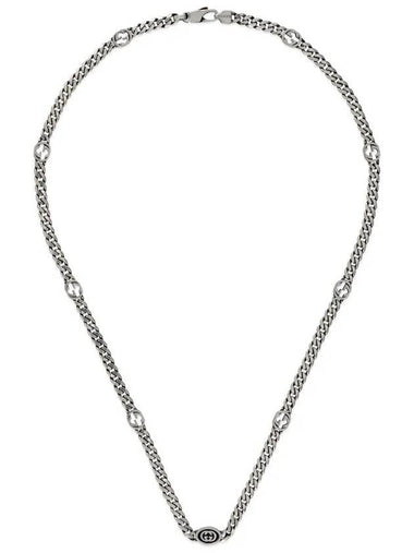 Thin Interlocking G Necklace Silver - GUCCI - BALAAN 1