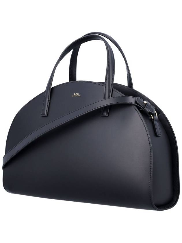 Demi Lune Logo Stamp Tote Bag Black - A.P.C. - BALAAN 4