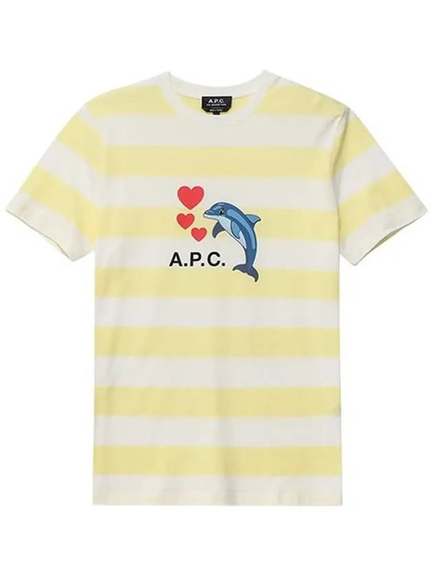 Simone Short Sleeve T-Shirt Yellow - A.P.C. - BALAAN 6