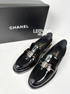 CC Logo Moccasin Patent Enamel Loafers Black - CHANEL - BALAAN 11