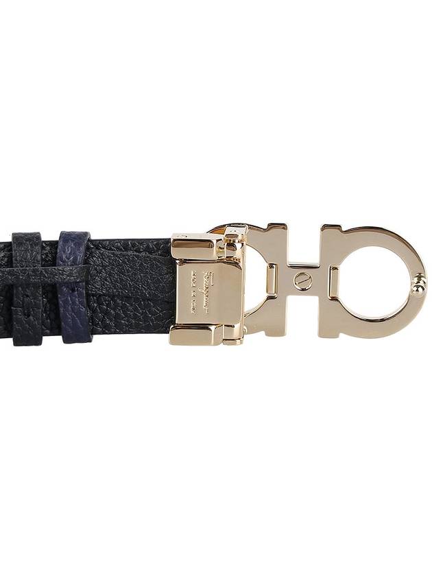 Reversible Gancini Belt Black - SALVATORE FERRAGAMO - BALAAN.