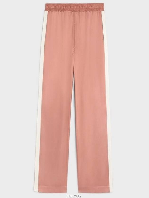 E32 2P870164I24PI Women s Pants Trousers Cotton Slacks Logo TRIOMPHE ATHLETIC IN SATIN - CELINE - BALAAN 4