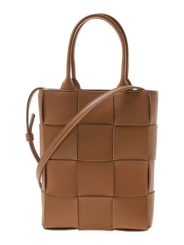 Cassette Intrecciato Mini Tote Bag Camel - BOTTEGA VENETA - BALAAN 1