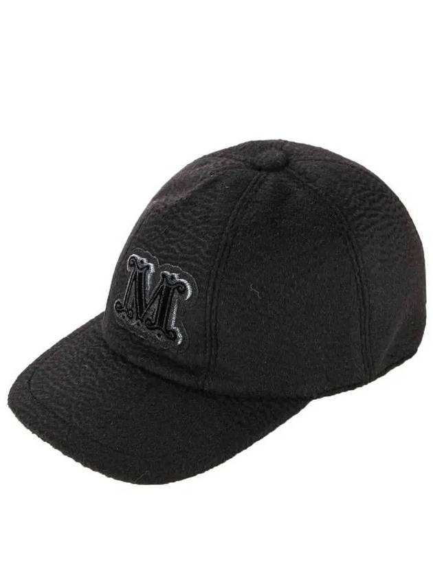 Amiche M Logo Patch Ball Cap Black - MAX MARA - BALAAN 2