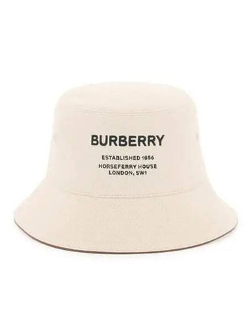 Hat Horseferry Print Bucket Beige - BURBERRY - BALAAN 1