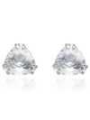 Matrix Trilliant Cut Stud Earrings White Silver - SWAROVSKI - BALAAN 6