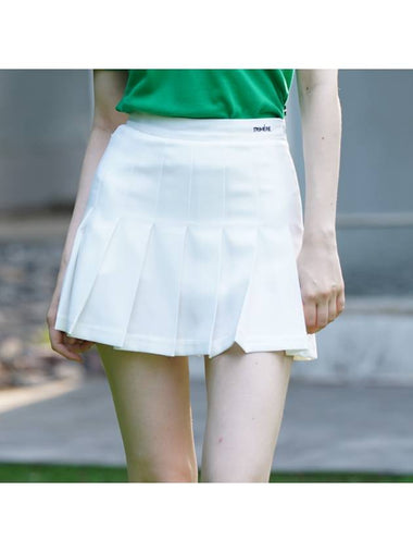 Pleated Skirt Tennis Skirt WHITE T22WTK0211 - TRIMERE - BALAAN 1