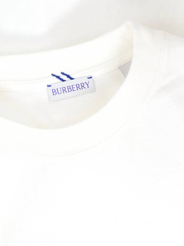 Logo Patch Cotton Jersey Short Sleeve T-Shirt Ivory - BURBERRY - BALAAN 6