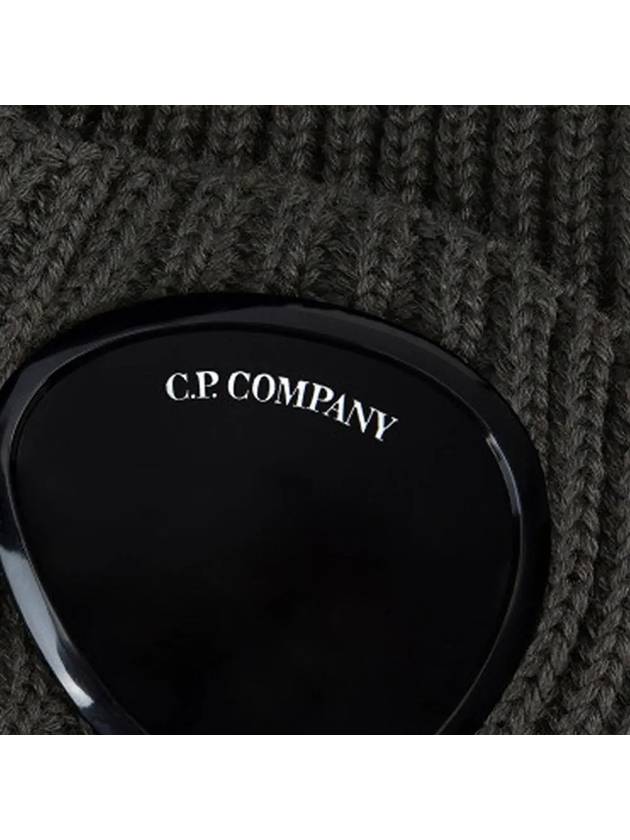 Signature Goggles Wool Beanie Grey - CP COMPANY - BALAAN 5