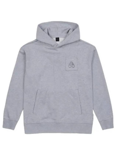 Logo Patch Hoodie Grey - MOOSE KNUCKLES - BALAAN 2