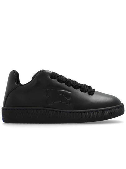 Leather Box Low-Top Sneakers Black - BURBERRY - BALAAN 2