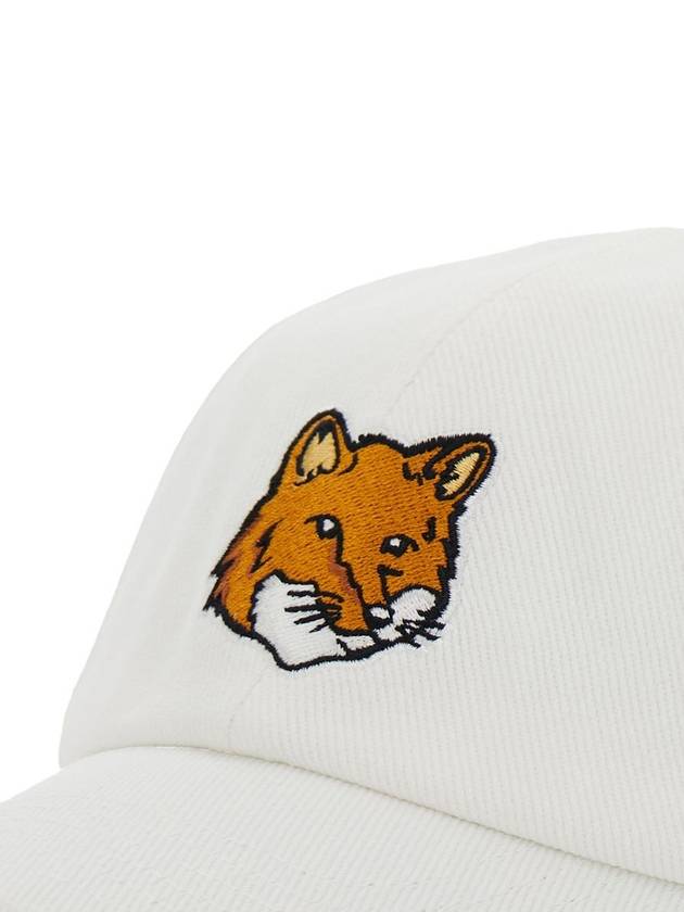 Large Fox Head 6P Ball Cap White - MAISON KITSUNE - BALAAN 4