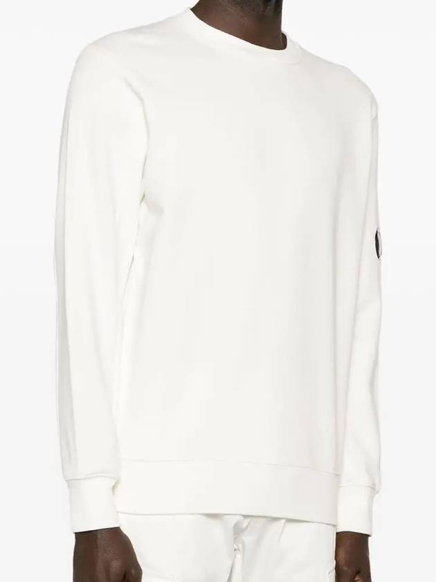 Diagonal Raised Fleece Sweatshirt White - CP COMPANY - BALAAN 3