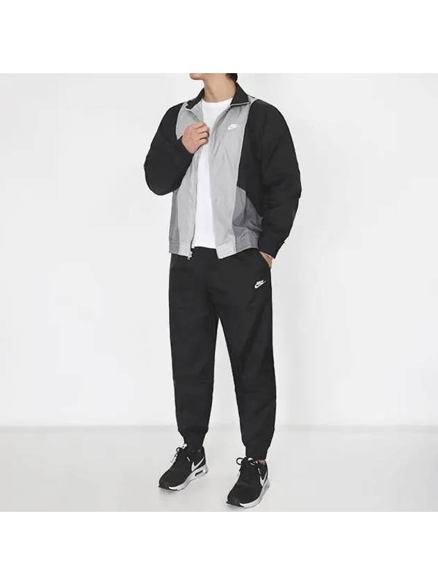 Club Woven Track Jacket Black Smoke Grey - NIKE - BALAAN 2