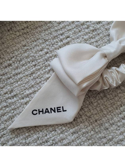 Ribbon hair scrunchie scrunchie ivory - CHANEL - BALAAN 2