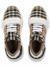 Vintage Check And Leather Sneakers White Archive Beige - BURBERRY - BALAAN 7