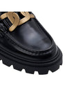 Women's Kate Metal Chain Leather Loafers Black - TOD'S - BALAAN 10