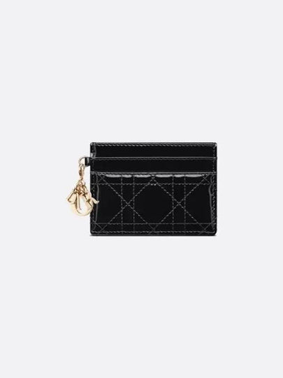 Lady Freesia 5 Slot Card Wallet Black - DIOR - BALAAN 2