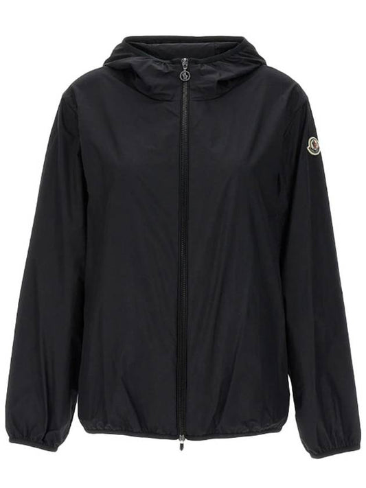 Fegeo Logo Patch Zip Up Hoodie Black - MONCLER - BALAAN 2