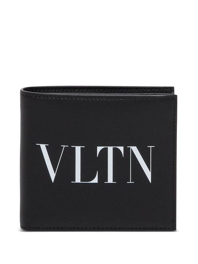 VLTN Logo Bifold Bifold Wallet Black - VALENTINO - BALAAN.