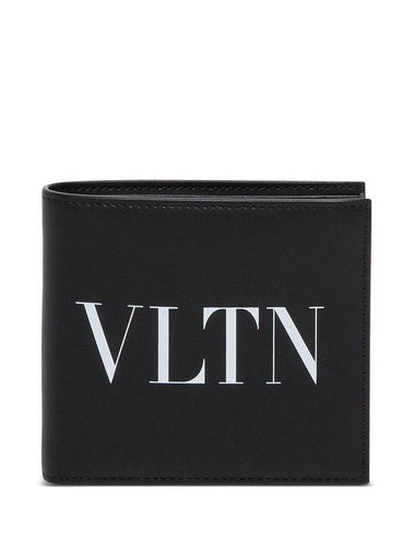 VLTN Logo Half Wallet Black - VALENTINO - BALAAN 1