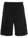 Lens Wappen Cargo Shorts Black - CP COMPANY - BALAAN 3