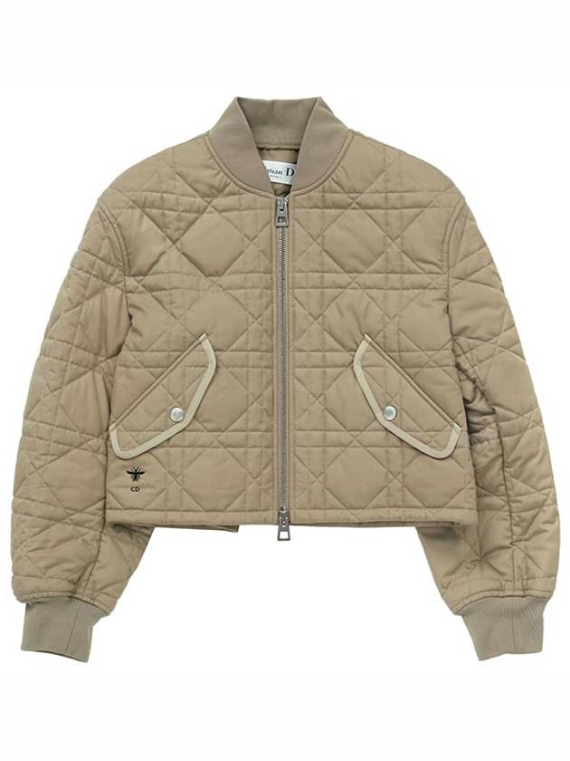 Quilted Technical Cotton Taffeta Bomber Jacket Beige - DIOR - BALAAN 2