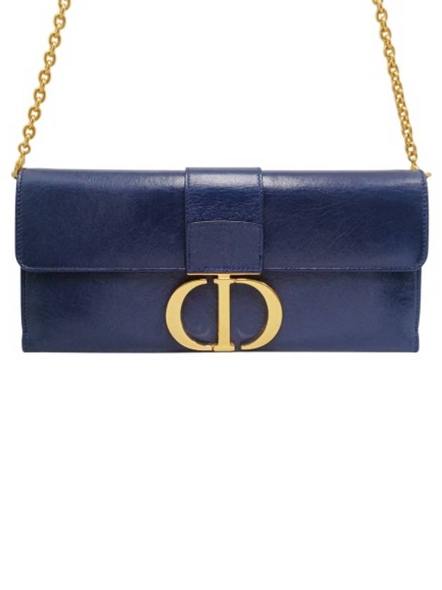 M9206UMPK Montaine 30 Navy Lambskin Gold Chain Clutch Cross Bag - DIOR - BALAAN 1