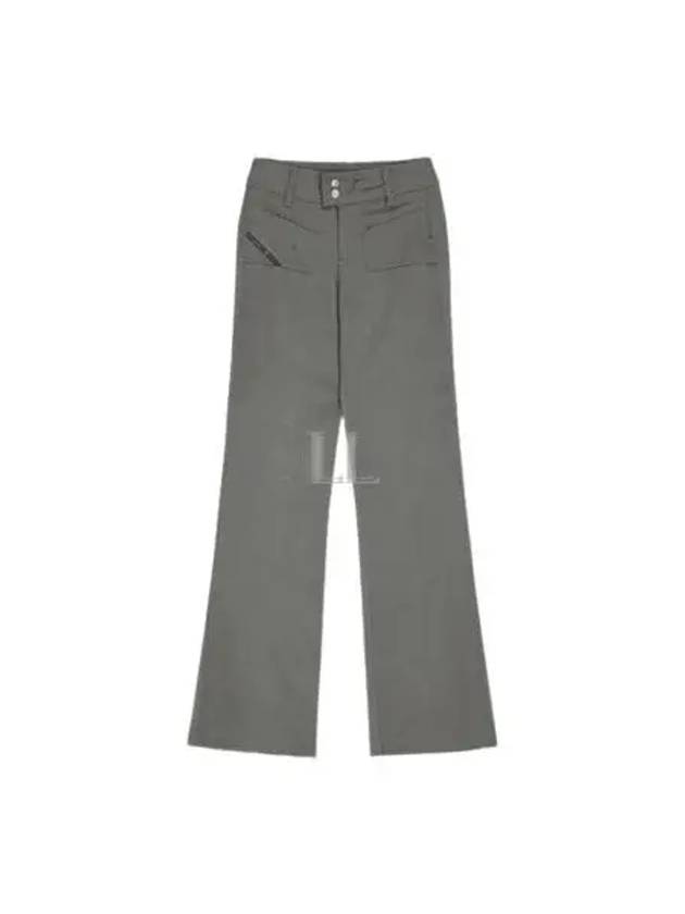 P-Stell Low-Rise Flare Straight Pants Grey - DIESEL - BALAAN 2