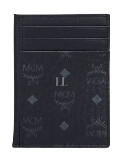 Visetos Printed Leather Card Wallet Black - MCM - BALAAN 2