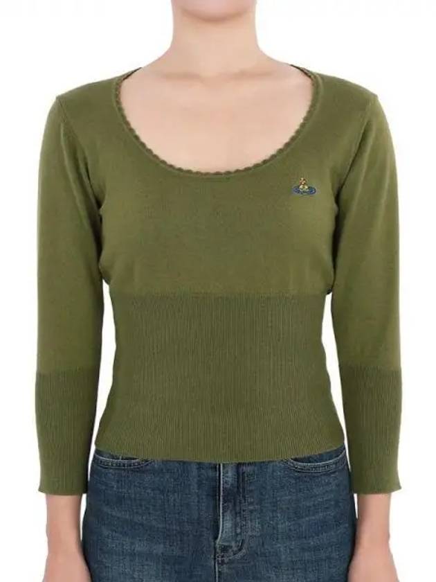 Cashmere Bebe Knit Top Khaki - VIVIENNE WESTWOOD - BALAAN 2