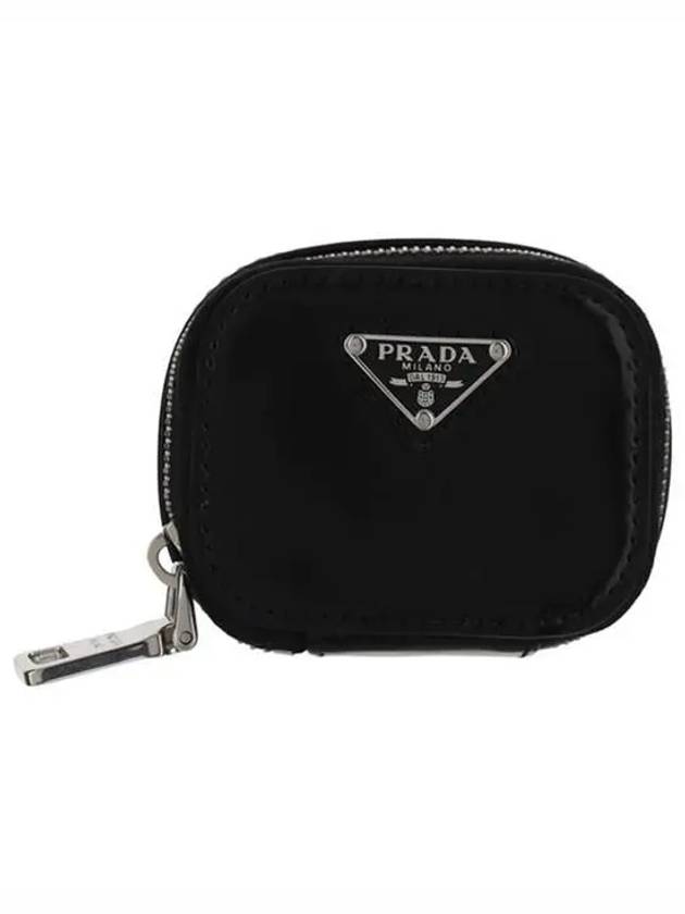 Triangle Logo Armband Leather Pouch Bag Black - PRADA - BALAAN 3