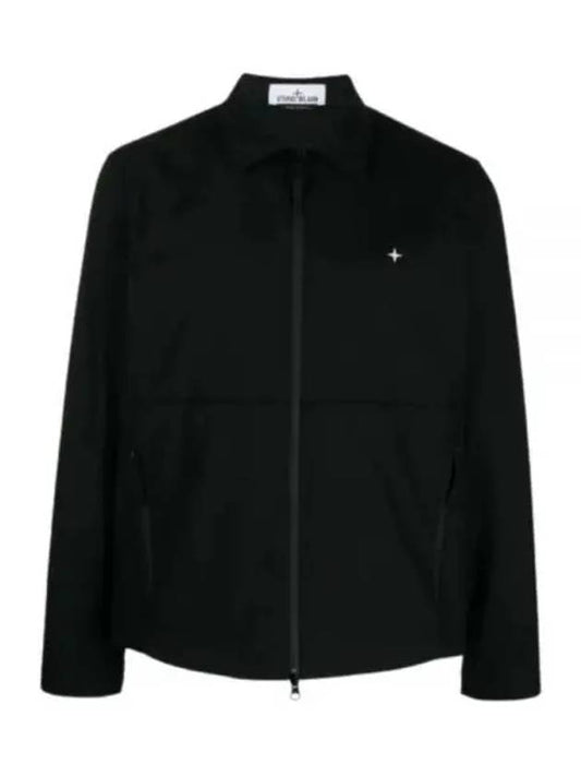 Stellina Embroidered Shirt Jacket Black - STONE ISLAND - BALAAN 2