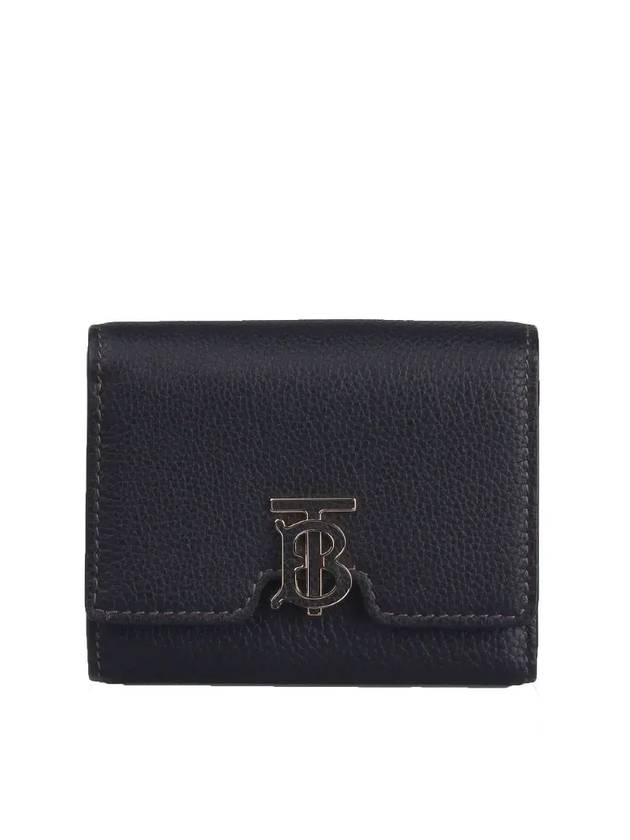 Monogram Motif Grainy Leather Folding Wallet Black - BURBERRY - BALAAN 1