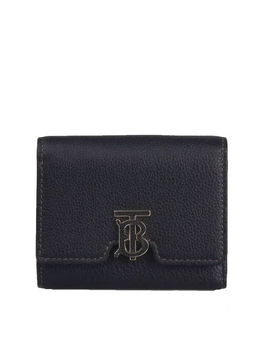 Monogram Motif Grainy Leather Folding Wallet Black - BURBERRY - BALAAN 1