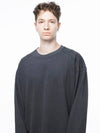 Men s M243TP03CH Pigment Slit Long Sleeve T Shirt Charcoal - CHANCE'S NOI - BALAAN 3