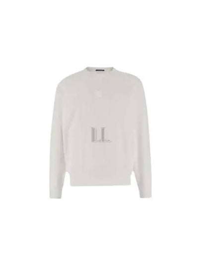 Stretch Fleece Crew Neck Sweatshirt White - CP COMPANY - BALAAN 2