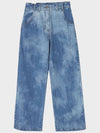 Crease Washed Wide Denim Pants Blue - NOIRER FOR WOMEN - BALAAN 9