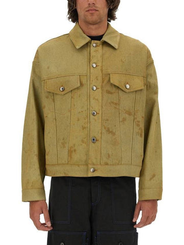 Msgm Denim Jacket Dyed In Tea - MSGM - BALAAN 1