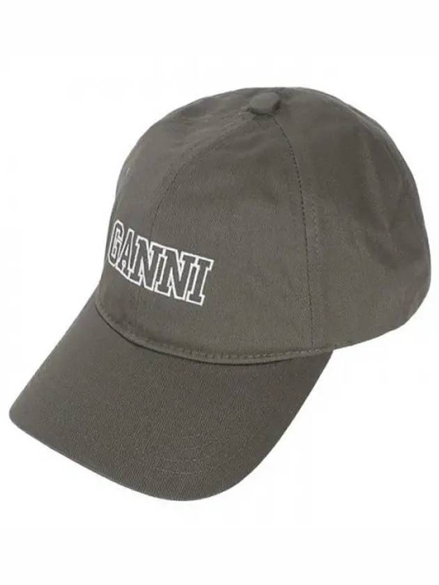 Embroid Logo Ball Cap Green - GANNI - BALAAN 2