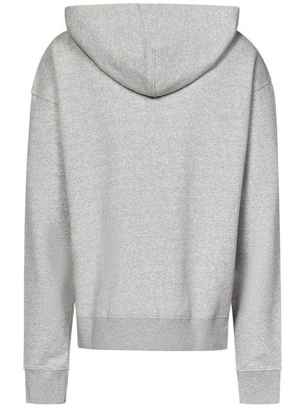 Logo Patch Cotton Zip-up Hoodie Light Grey - JIL SANDER - BALAAN 3