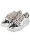 Women's Fringe Low Top Sneakers Silver - PHILIPPE MODEL - BALAAN 2