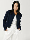 Minimal Short Zip Up Jacket NAVY - LE SOLEIL MATINEE - BALAAN 5