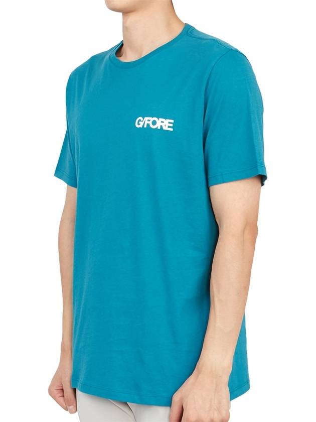 back logo short sleeve t-shirt blue - G/FORE - BALAAN 3