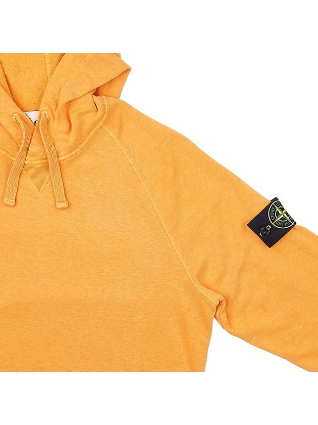 Men's Waffen Patch OLD Treatment Cotton Hoodie Orange - STONE ISLAND - BALAAN 5