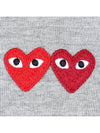 Double Heart Wappen Short Sleeve P1T226 AZ T226 051 3 - COMME DES GARCONS - BALAAN 5