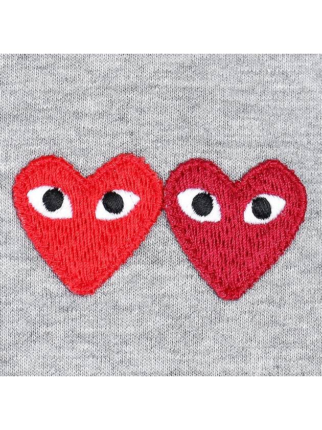 Double Heart Wappen Short Sleeve P1T226 AZ T226 051 3 - COMME DES GARCONS - BALAAN 5