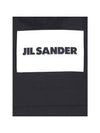 Back Logo Print Hooded Parka Black - JIL SANDER - BALAAN 6